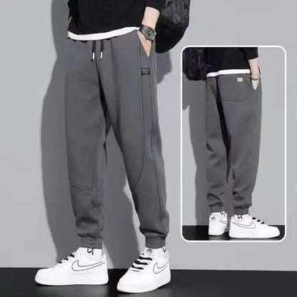 Warme Herren-Sporthose mit Kordelzug im lockeren japanischen Stil – ideal für Herbst und Winter