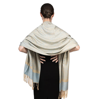 Damen Jacquard Schal ethnisch Kaschmir dick weich Halstuch Bandana Outdoor