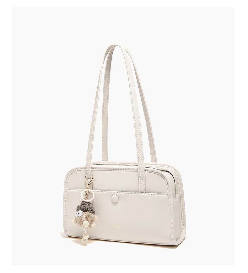 Damen Schultertasche aus PU-Leder mit Crossbody Großem Fassungsvermögen