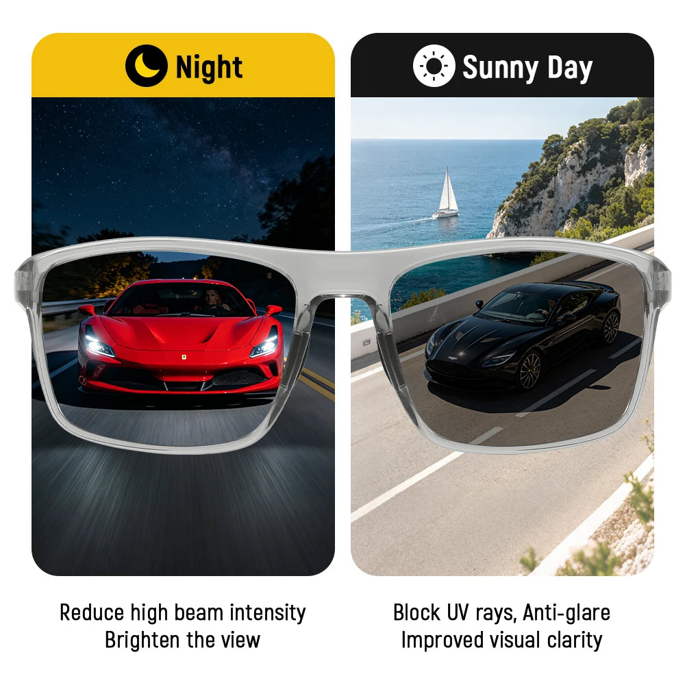 Sonnenbrille übergroß rechteckig polarisiert photochrom 154mm Sport