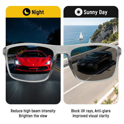 Sonnenbrille übergroß rechteckig polarisiert photochrom 154mm Sport