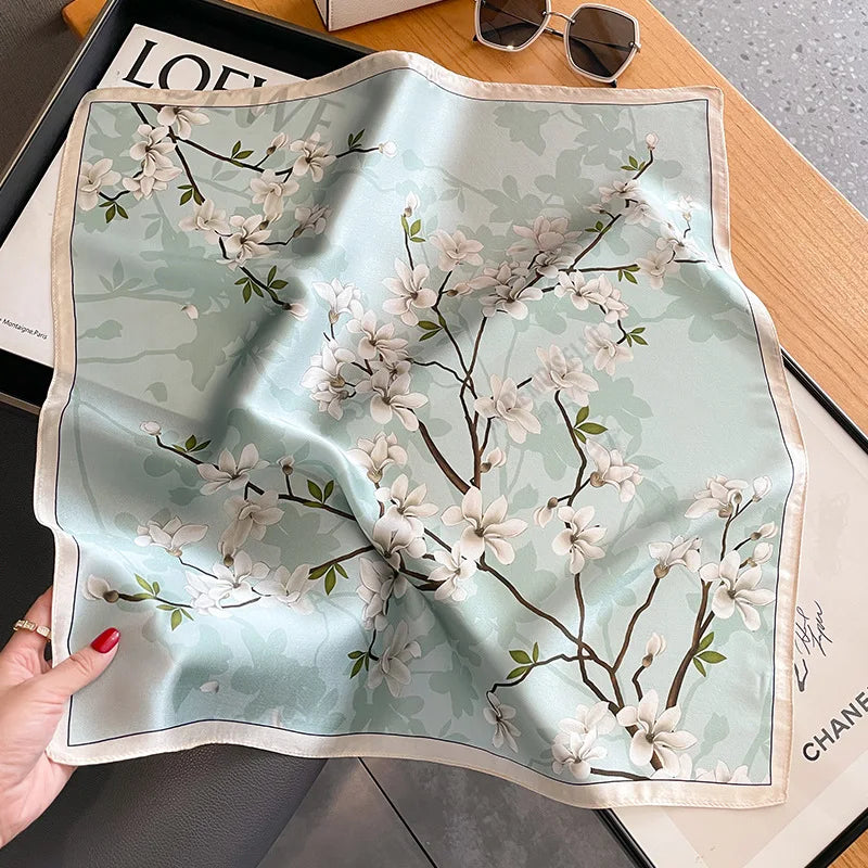 Damen Seidenschal Hangzhou Seide quadratisch Bandana Hijab Halstuch