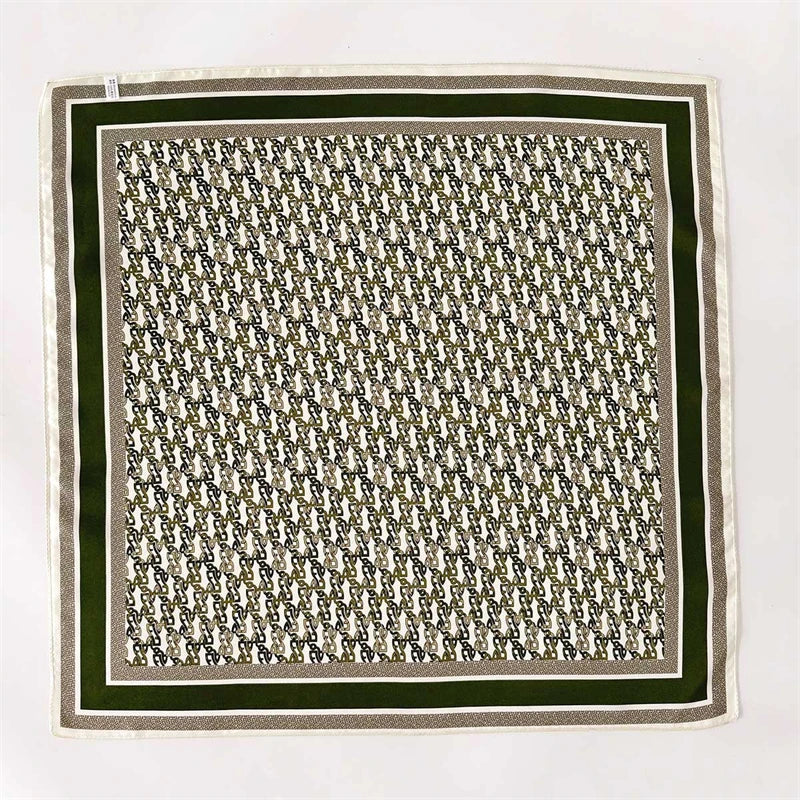 Damen Twill Seidenschal 65cm quadratisch Krawatte Halstuch doppelseitig Hijab Bandana