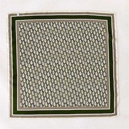 Damen Twill Seidenschal 65cm quadratisch Krawatte Halstuch doppelseitig Hijab Bandana