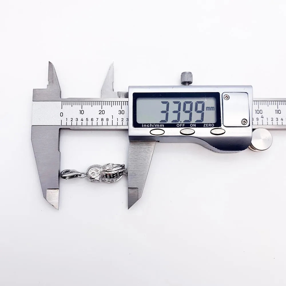 Damen-Charm-Anhänger Eule Weisheit niedlich Sommer aus Sterlingsilber