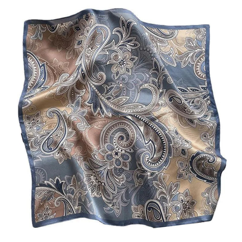 Damen Seidensatin Schal Tasche Kopf Bandana Halsschal klein quadratisch Luxus D