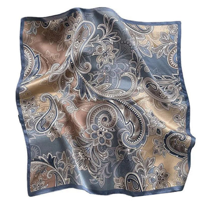 Damen Seidensatin Schal Tasche Kopf Bandana Halsschal klein quadratisch Luxus D