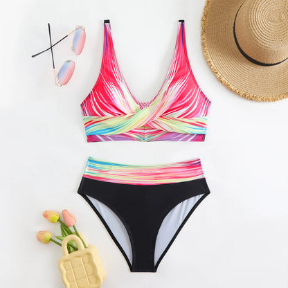 Sexy Bikini-Set für Damen in Unifarben mit Push-up-Effekt – Brasilianischer Badeanzug für Strand und Schwimmen