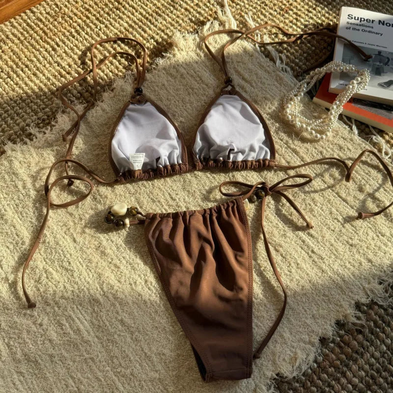 Vielseitiges Damen-Bikini-Set in 10 Farben – Sexy Bademode für Strand und Pool