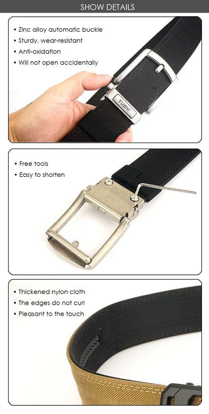 VATLY Rigid Tactical Gürtel Herren Nylon Metall-Schnalle Duty Casual