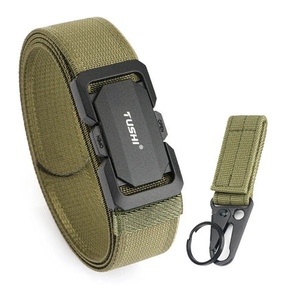 Herren-Stretch-Gürtel Mit Metall-Schnalle Und Schnellverschluss Für Alltag Und Outdoor