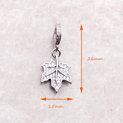 Damen-Charm-Anhänger rotes Herz Glück Frühling aus Sterlingsilber