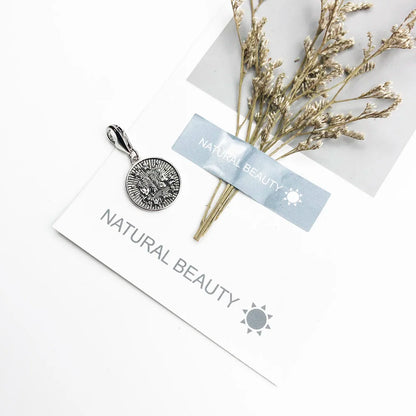 Damen-Charm-Anhänger Sternzeichen Horoskop Vintage aus Sterlingsilber