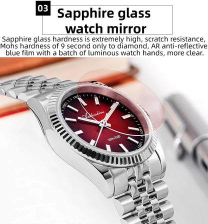 Herren-Quarzuhr mit Jubilee-Armband und Saphirglas