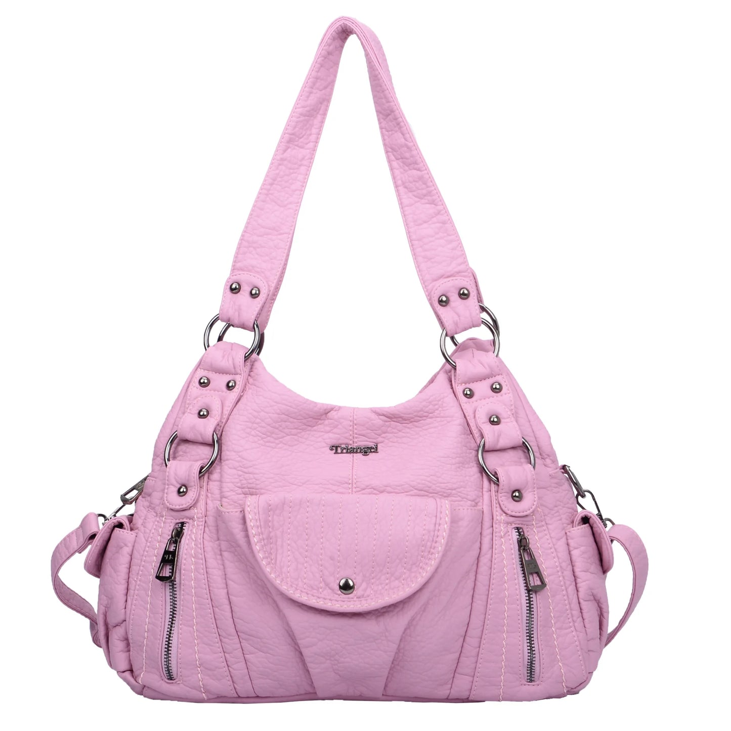 Damen-Hobo-Tasche aus Vintage-Leder mit verstellbarem Tragegurt und Mehrfachtaschen
