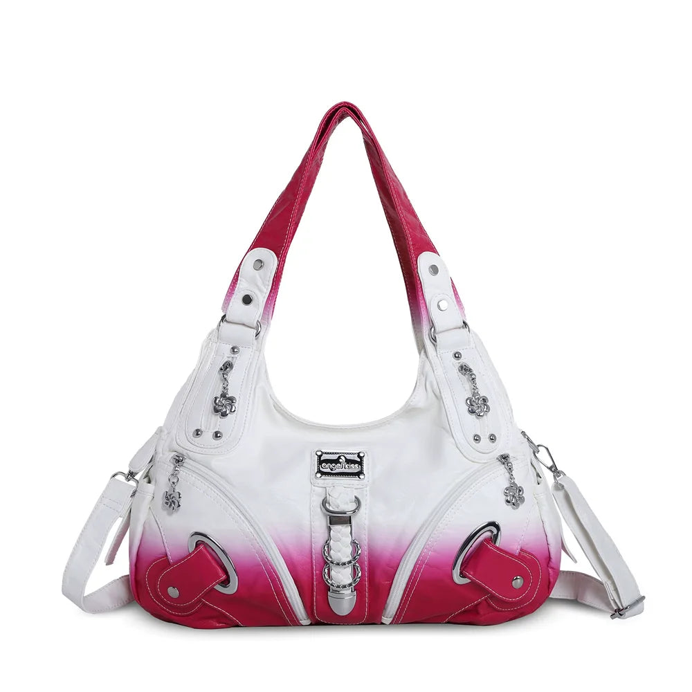 Damen-Schultertasche Großes Fassungsvermögen Mit Tie-Dye Muster Und Griff Im Vintage-Stil Für Alltag Und Freizeit