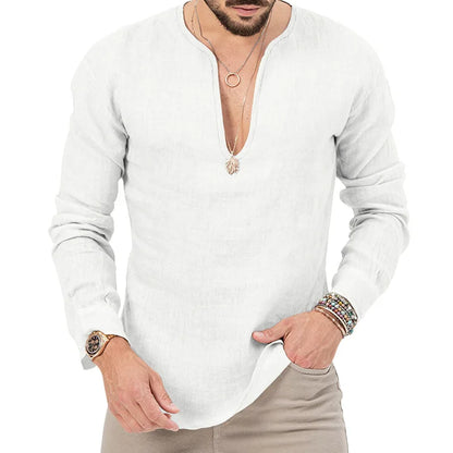 Schweres Herren-Übergrößen-Waffel-T-Shirt mit Farbblock und kurzen Ärmeln