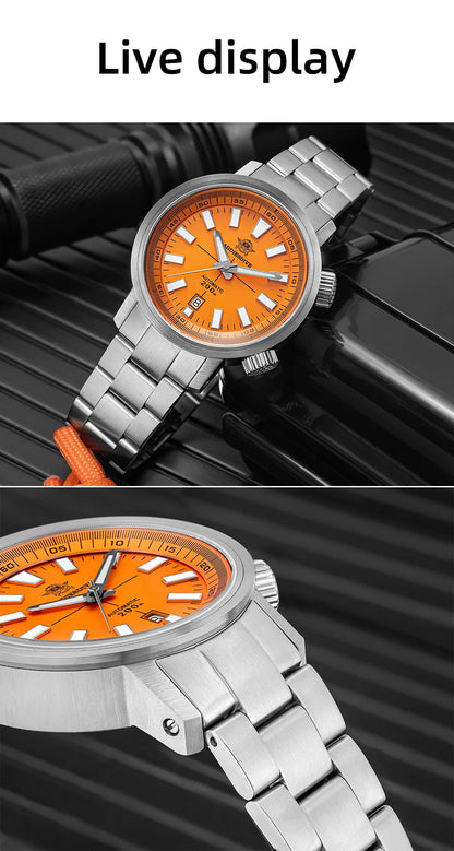 Herren-Taucheruhr mit Skelett-Sichtboden und 8215-Automatikwerk