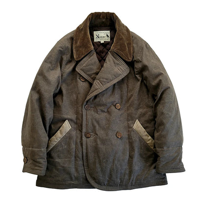 Männer Mantel im Vintage-Stil aus wasserabweisendem Öl-Wachs für Herbst und Winter