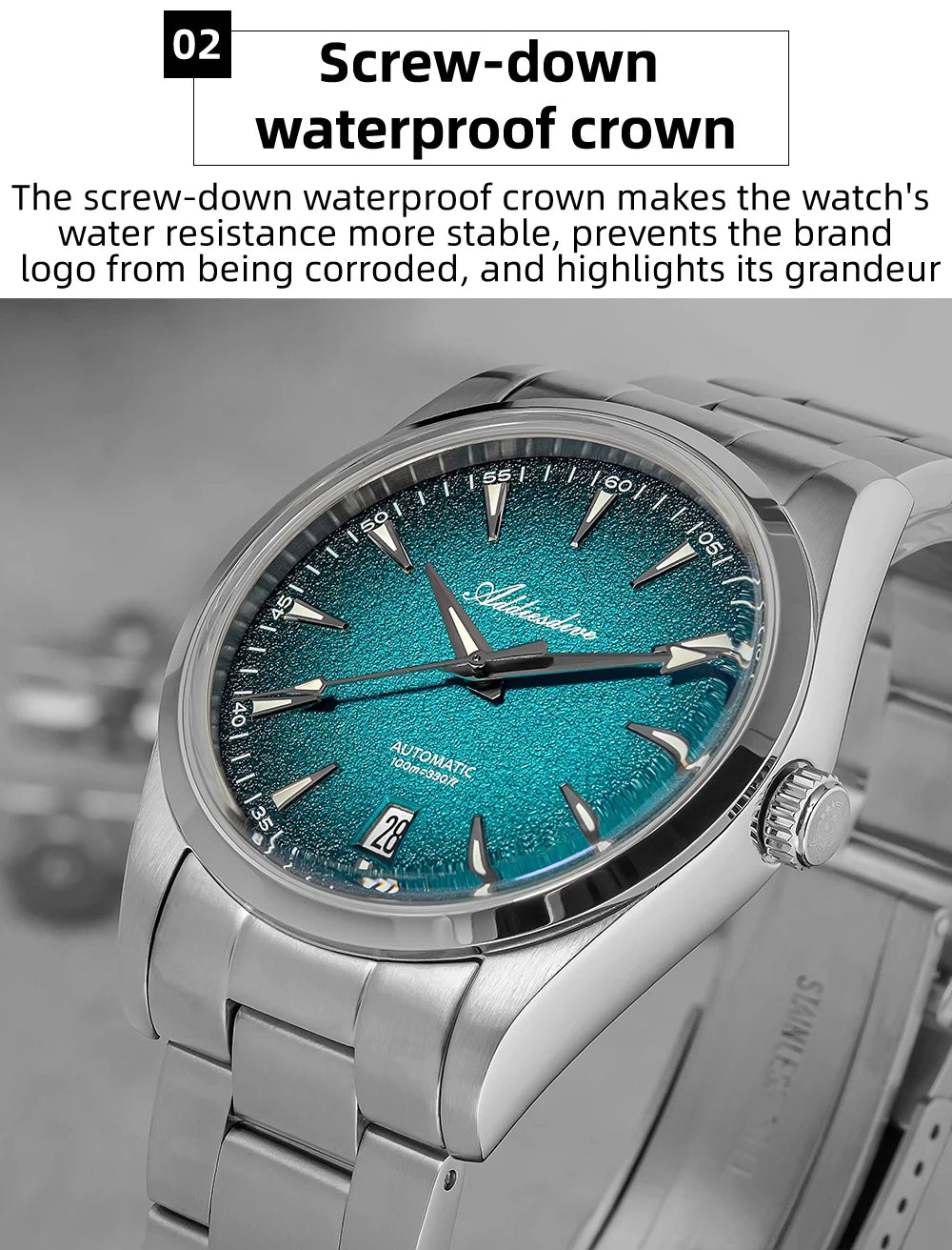 39mm Herren Automatikuhr BGW9 Ultra Leuchtzeiger Saphirglas 200m wasserdicht Edelstahl