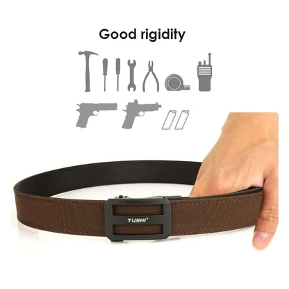 Herren-Taktischer Outdoor-Gürtel aus Nylon mit automatischer Metallschnalle und verstellbarer Länge