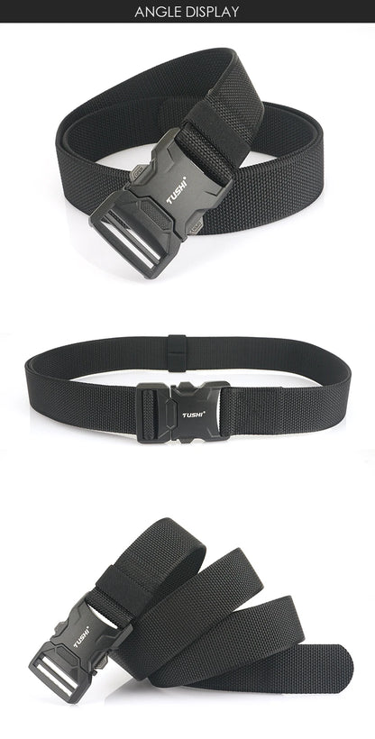 Herren-Gürtel aus Nylon für Outdoor-Einsätze mit robustem Design und Schnellverschluss