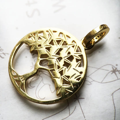 Damen-Charm-Anhänger Amulett magisch Natur Elemente aus Sterlingsilber