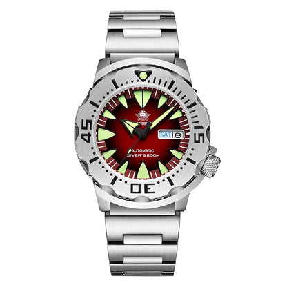 ADDIESDIVE AD2103 Men Monster Watch Luminous Sapphire Glass Blue Dial NH36 Diver 316L Stainless Steel Mechanical Watches