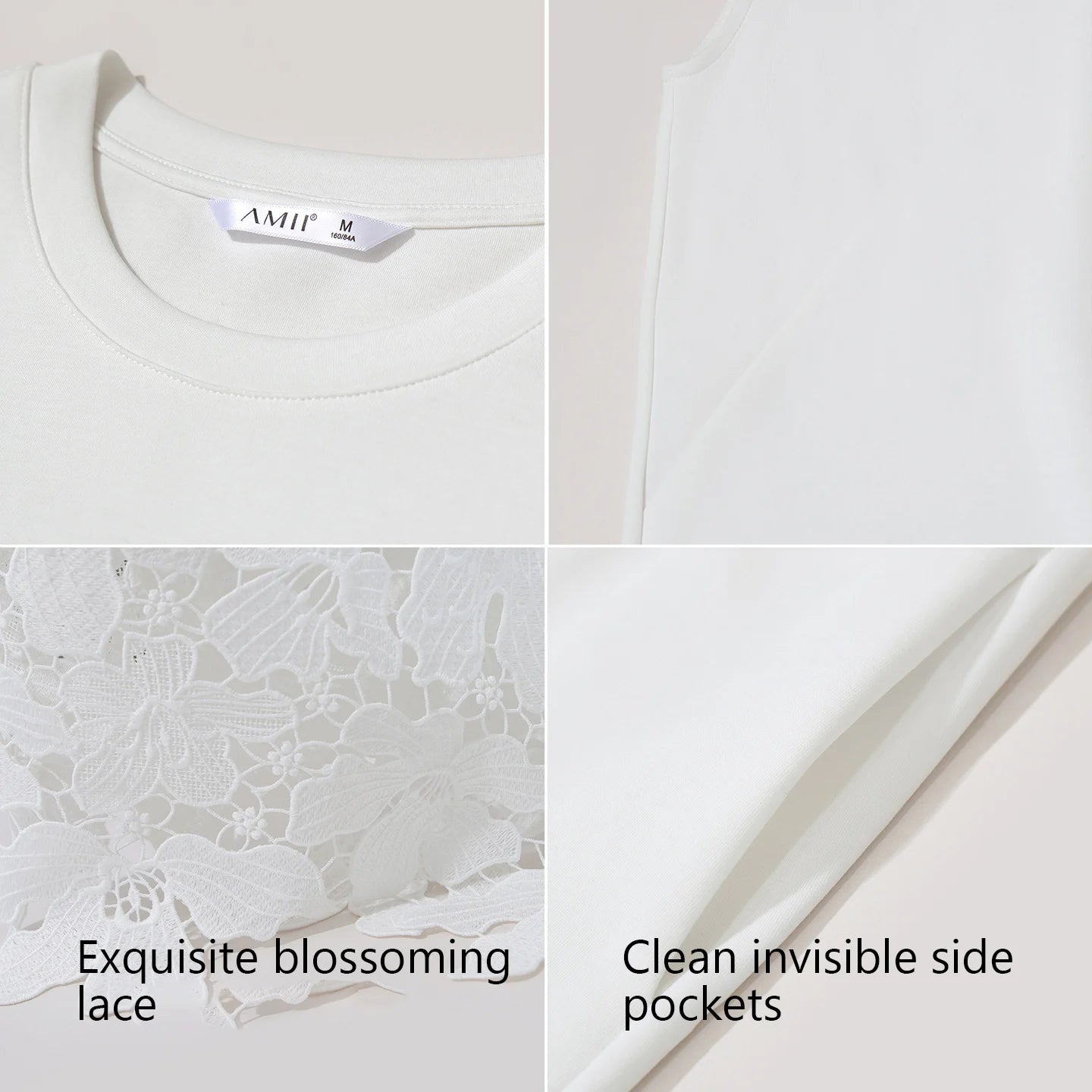 Elegantes Damen Midikleid Aus Baumwolle Mit Spitze Für Büro Und Freizeit