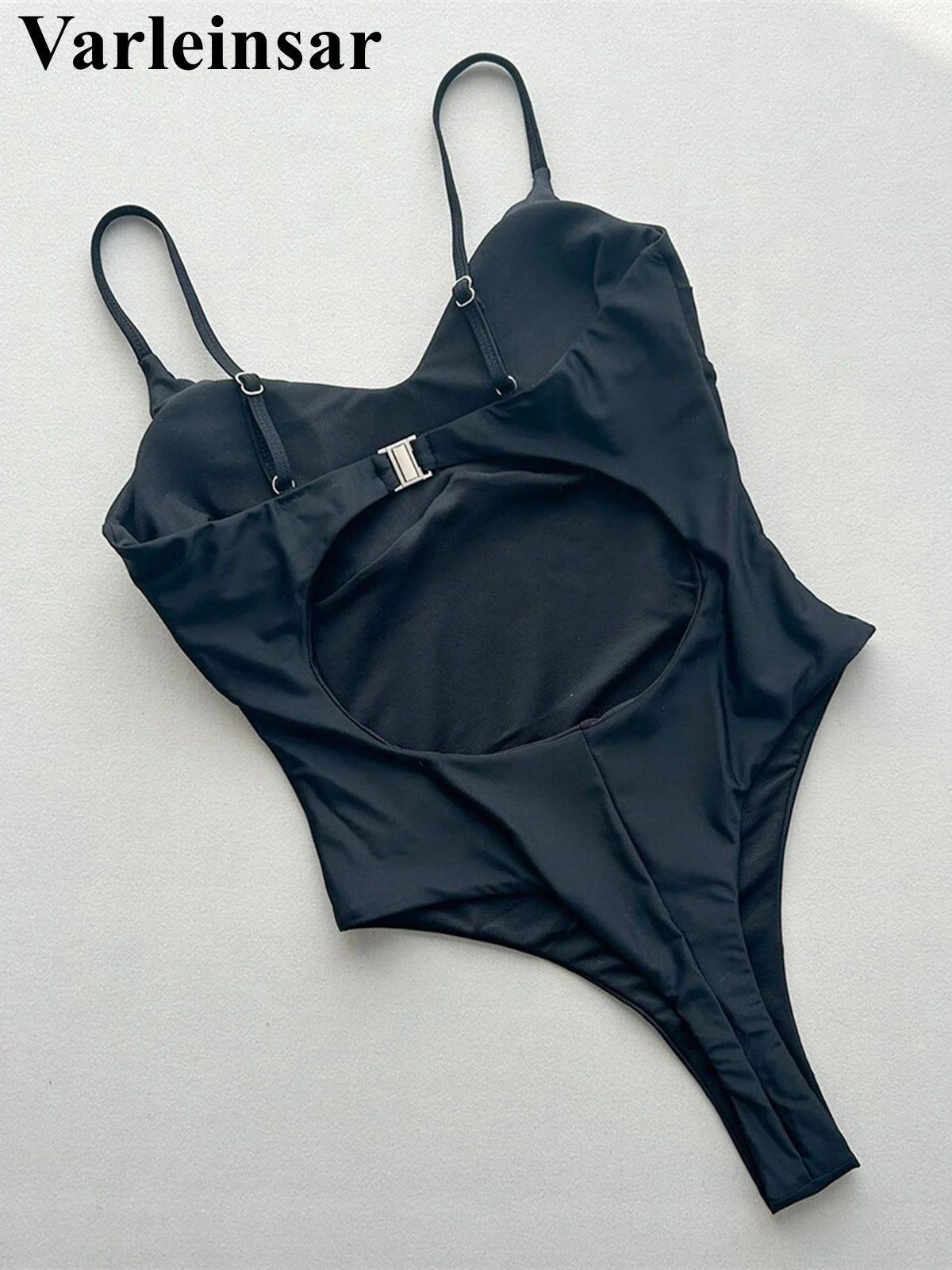 Damen Badeanzug Micro Tanga Bügel rückenfrei hoher Beinausschnitt Monokini
