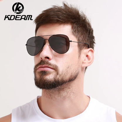 Sonnenbrille Pilot übergroß polarisiert 62mm UVA/UVB Etui Herren