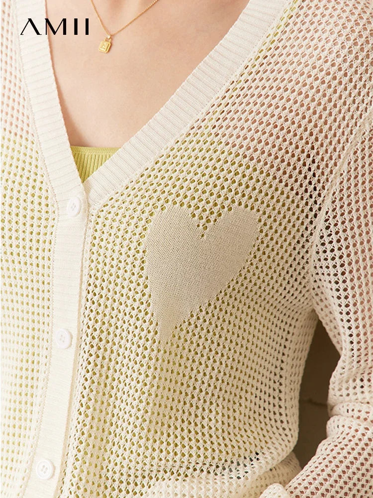 Damen-Strickjacke V-Ausschnitt Viskose locker elegant Frühling