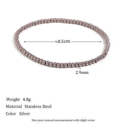 Damen-Perlenarmband mit Farbverlauf aus Edelstahl