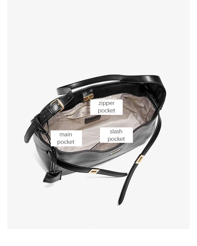 Damen Schultertasche aus Kunstleder mit großer Kapazität