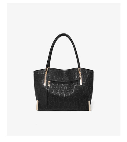 Damen Handtasche aus Split-Leder mit großer Kapazität