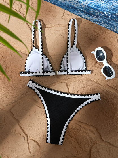 Sexy Bikini-Set in Pink mit Push-up-Effekt – Perfekt für Strand und Pool