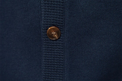 Herren Cardigan Sweater aus hochwertiger Baumwolle im lässigen einfarbigen Design