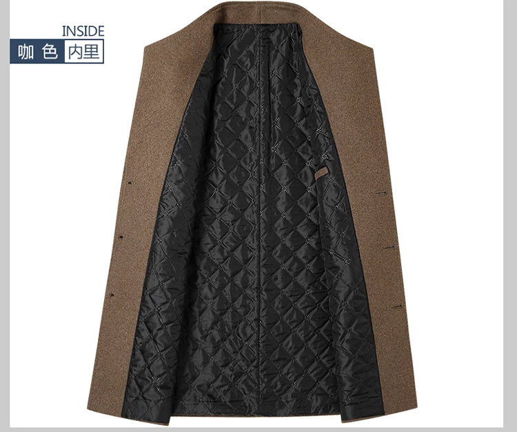 Eleganter Wollmantel für Herren – Herbst & Winter