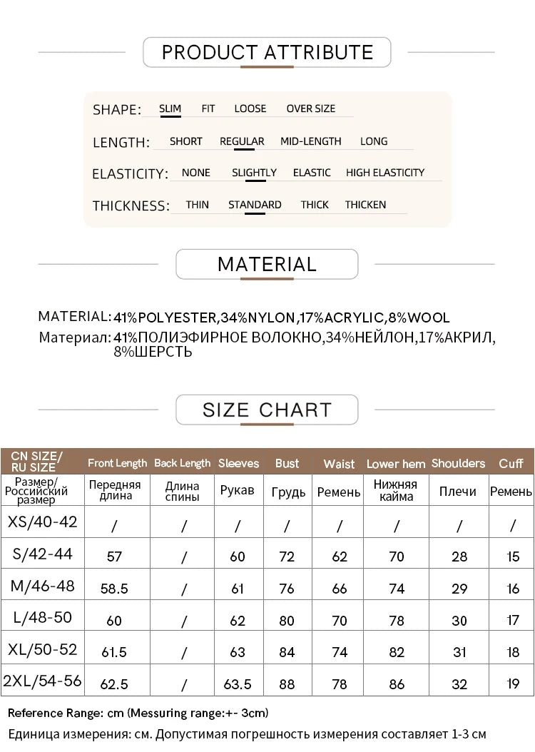 Produkt-Attributtabelle zu AMII Damenpullover, Passform, Material und Größen
