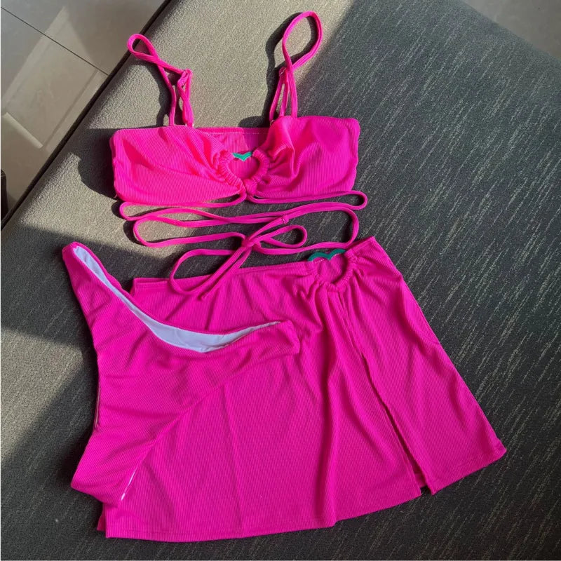 Bikini-Set mit großen Strasssteinen – Push-up-Badeanzug für Damen, ideal für den Sommerstrand