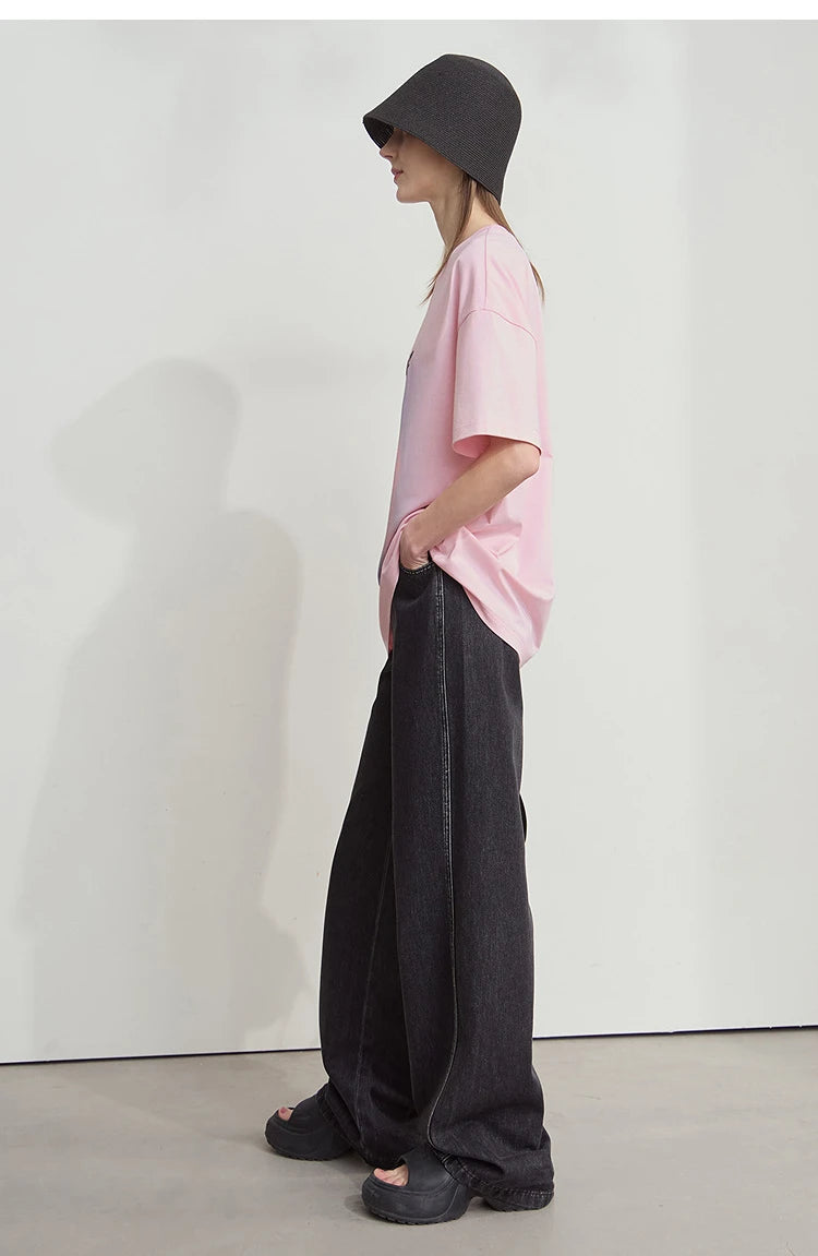 Damen Sommer T-Shirt mit lockerer Passform und buntem Farbverlauf