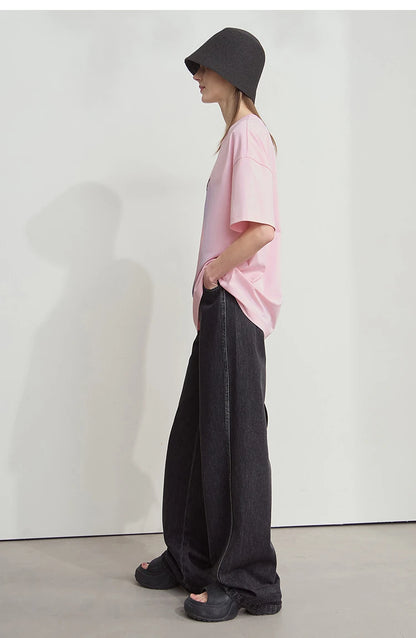 Damen Sommer T-Shirt mit lockerer Passform und buntem Farbverlauf