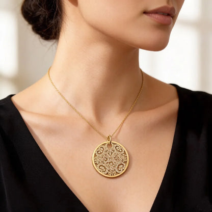 Damen-Charm-Anhänger Blumen Ornament Böhmen Seele aus Sterlingsilber