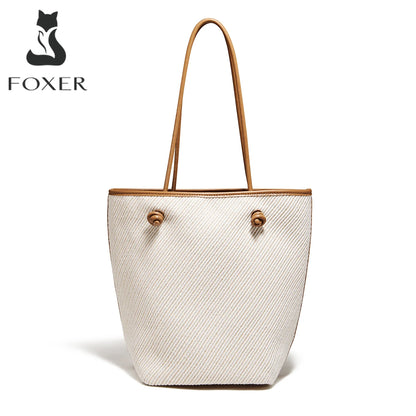 Damen Schultertasche aus Stoff im Bucket-Stil Casual Große Tasche