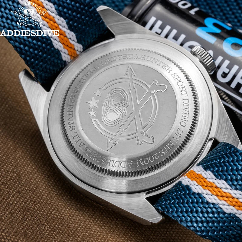 Herren-GMT-Quarzuhr mit Ronda-Werk und Nylonarmband