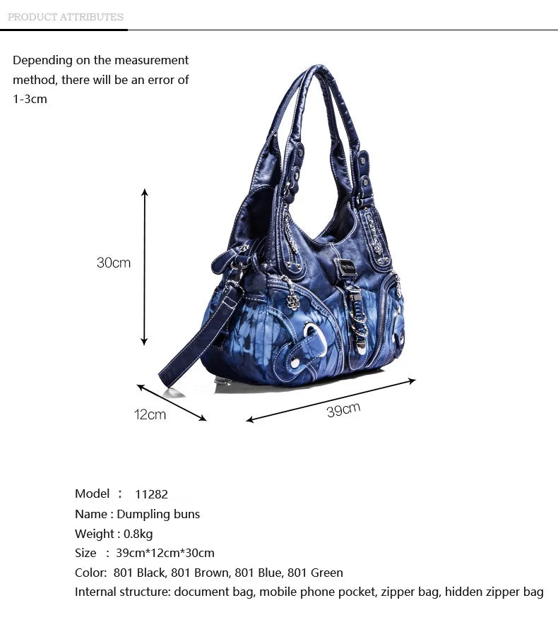 Damen-Schultertasche Vintage Stil mit Top-Griff große Handtasche für Alltag und Freizeit