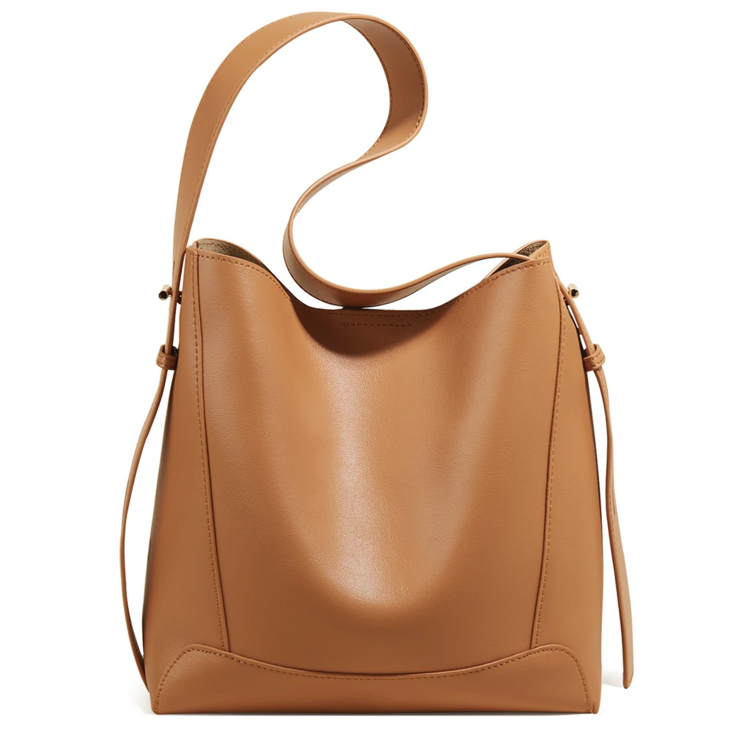 Damen Schultertasche aus Leder im klassischen Stil Große Tote für Büro