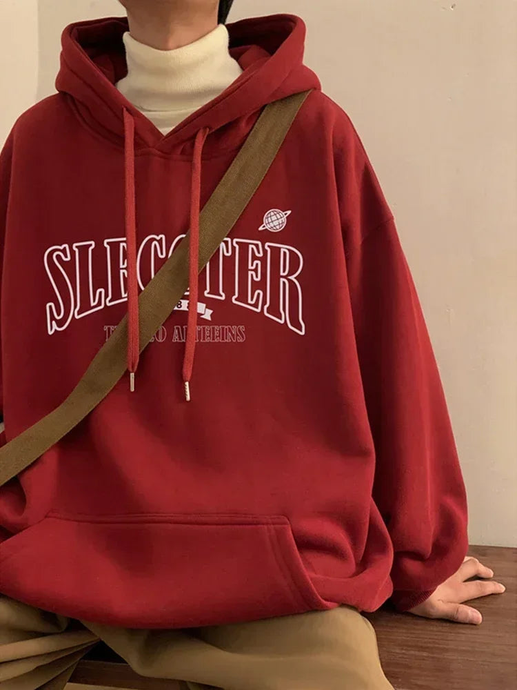 Herren Kapuzenpullover im Y2K Vintage Stil mit Taschen für den Herbst