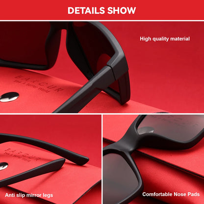 Sonnenbrille Rechteck klassisch leicht UV400 polarisiert Unisex