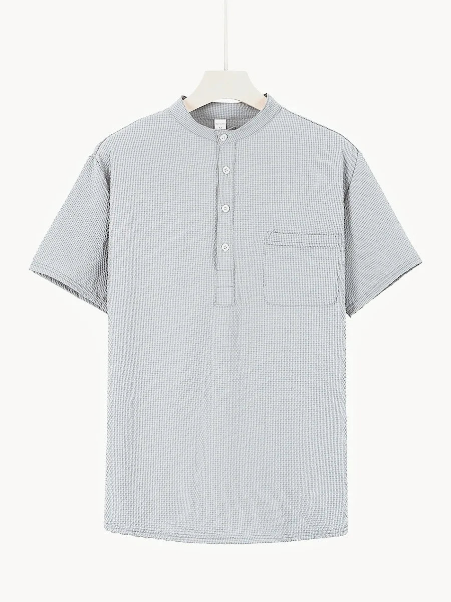 Langarm-Poloshirt für Herren mit Reverskragen – dünnes, vielseitiges Oberteil für Business und Freizeit in Uni-Farben, ideal für den Frühling und Herbst